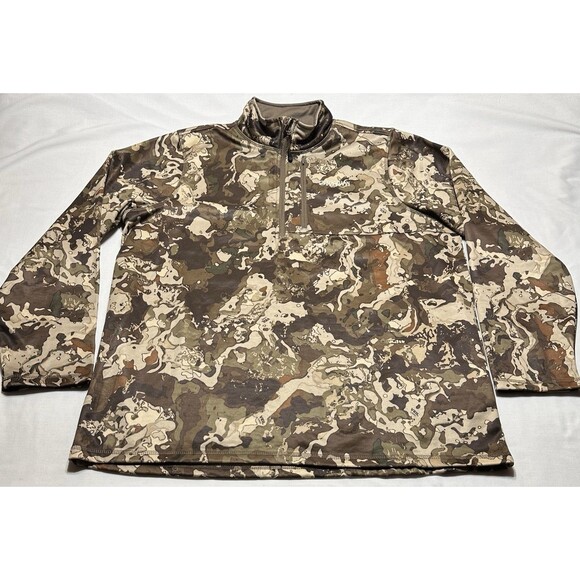 Magellan Outdoors Veil Camo 1/4 Zip Men’s XL Hunt Gear Camping Outdoor - Picture 1 of 10